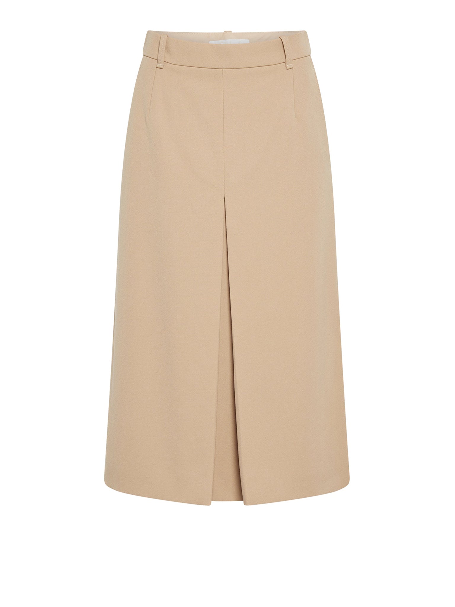 Jupe en gabardine de laine - Beige Perle