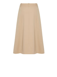 Jupe en gabardine de laine - Beige Perle