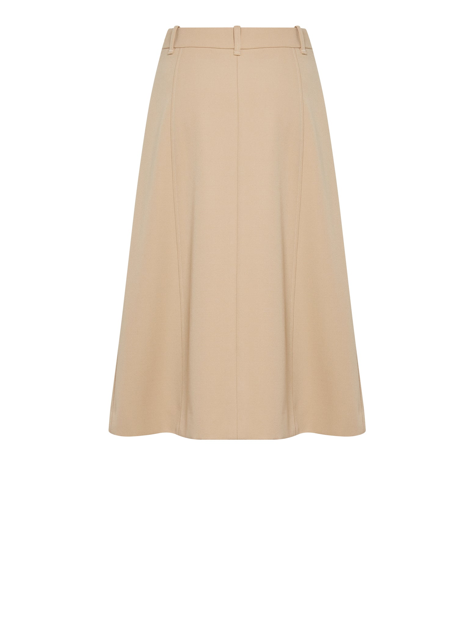 Jupe en gabardine de laine - Beige Perle