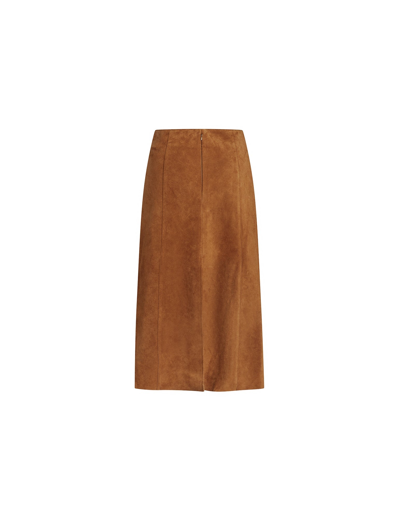 Jupe Crosta patchwork en soie - Brun Brique