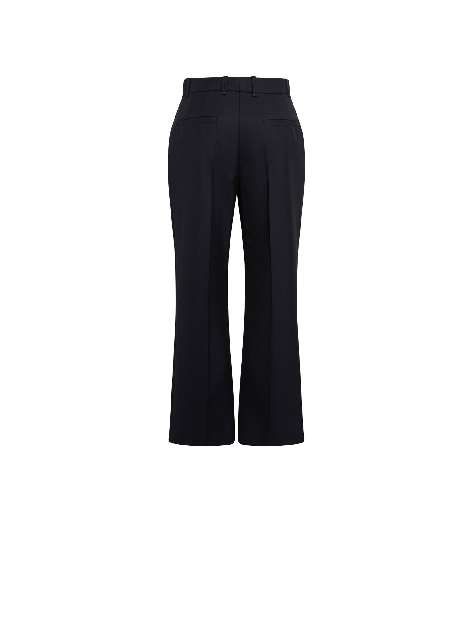 Pantalon droit avec bouton sur le côté en laine - Ink Navy