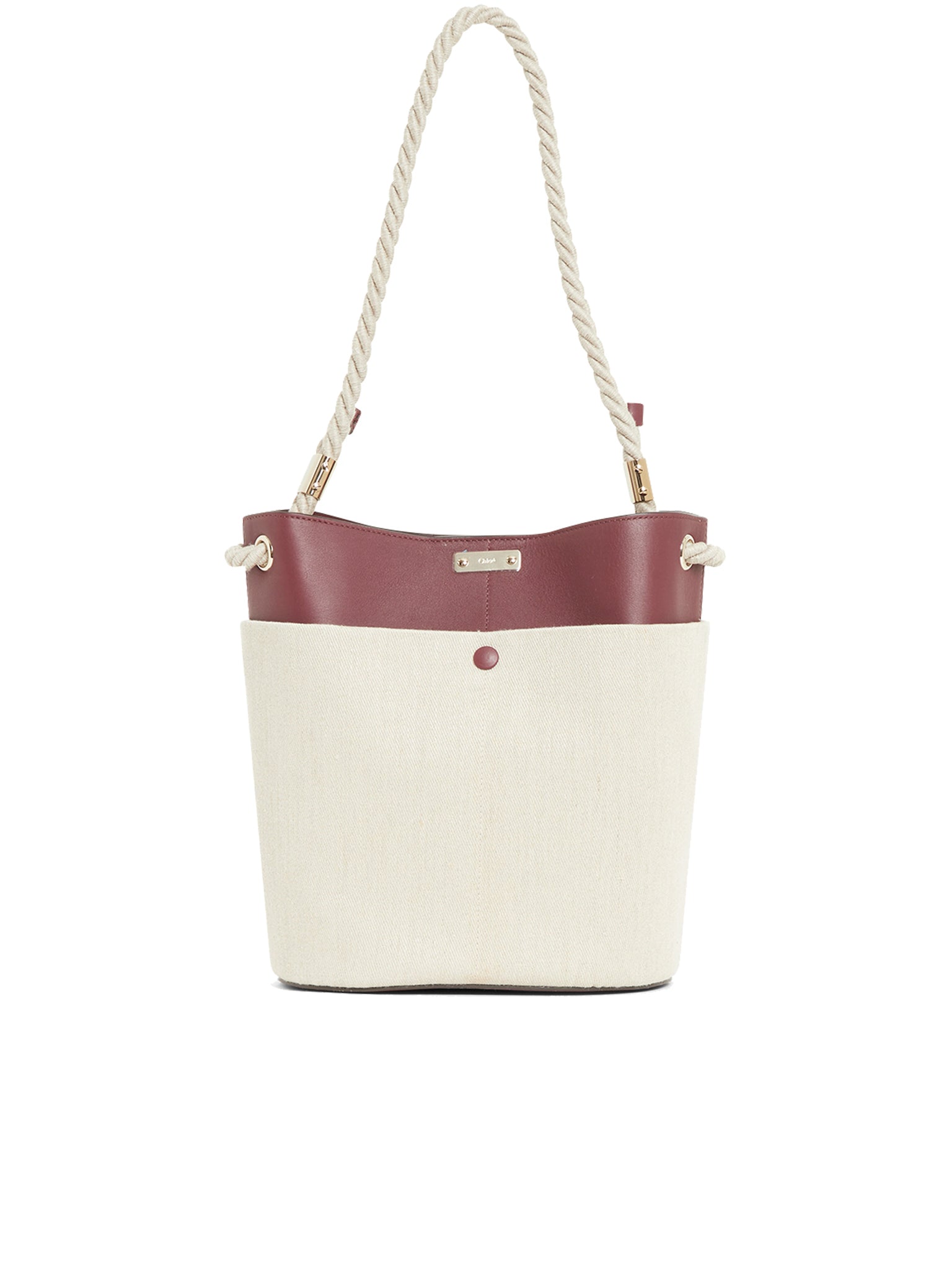 Sac seau Key en cuir grainé - Burgundy
