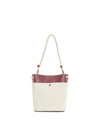 Sac seau Key en cuir grainé - Burgundy