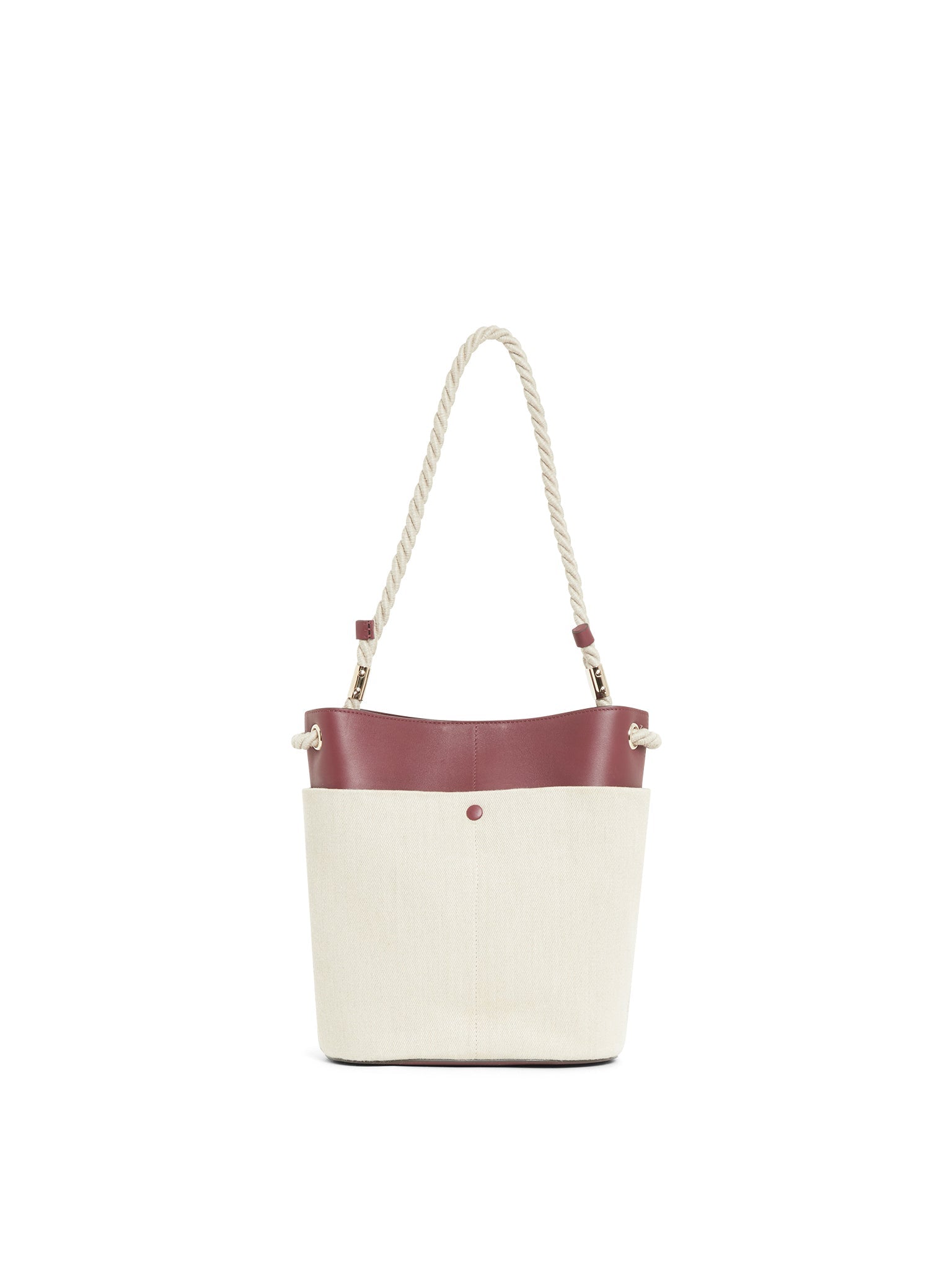 Sac seau Key en cuir grainé - Burgundy