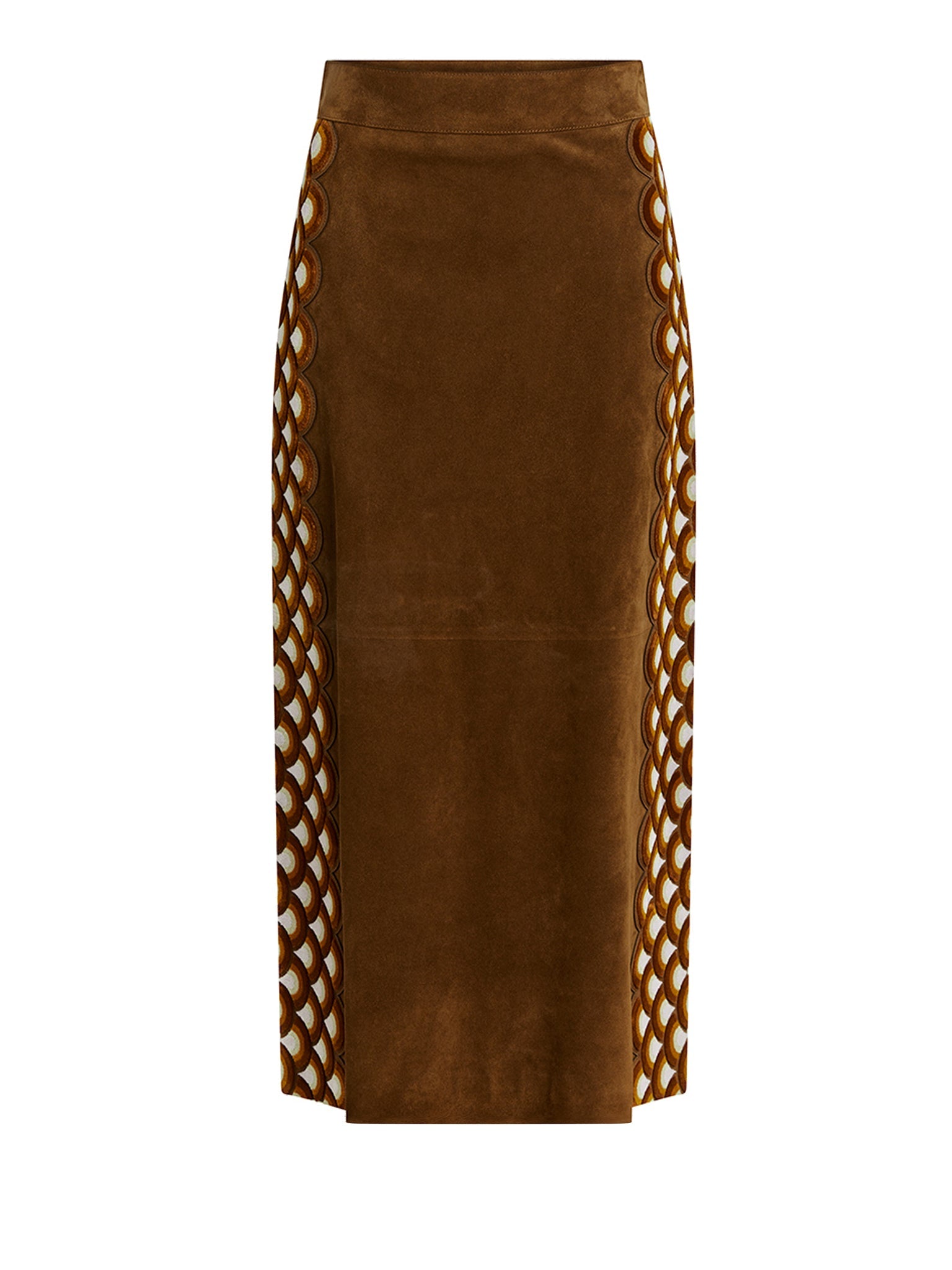 Jupe en crosta de velours C-scallop - Brick Brown