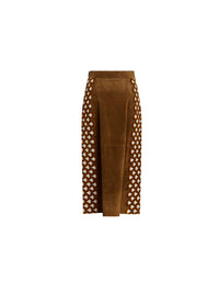 Jupe en crosta de velours C-scallop - Brick Brown