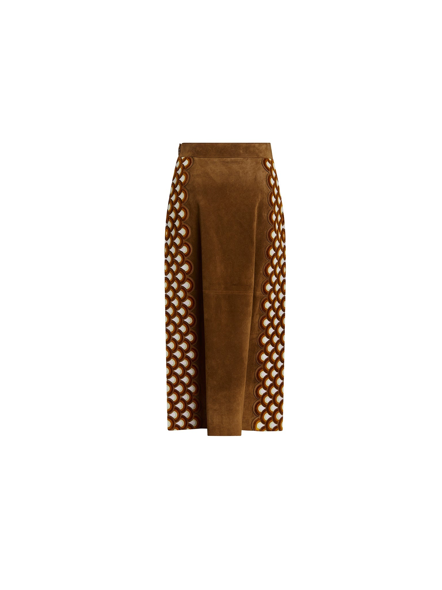 Jupe en crosta de velours C-scallop - Brick Brown