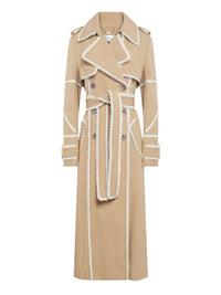 Manteau en gabardine de laine - Beige Perle