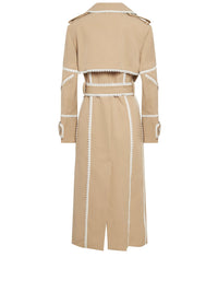 Manteau en gabardine de laine - Beige Perle