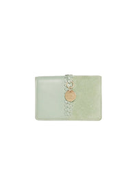 Pochette porte-cartes Tilda en cuir - Steel Green