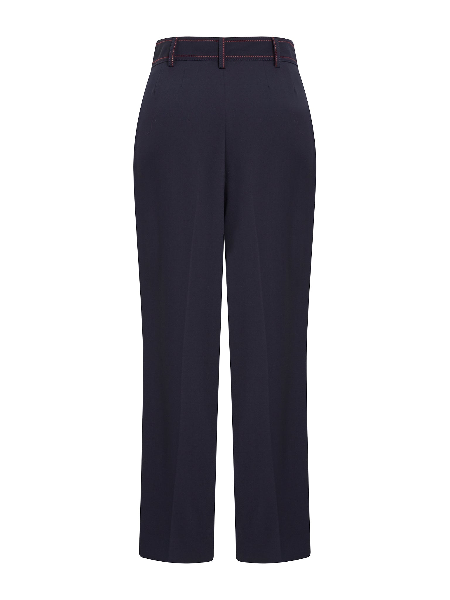 Pantalon court à larges plis surpiqures contrastées - Midnight