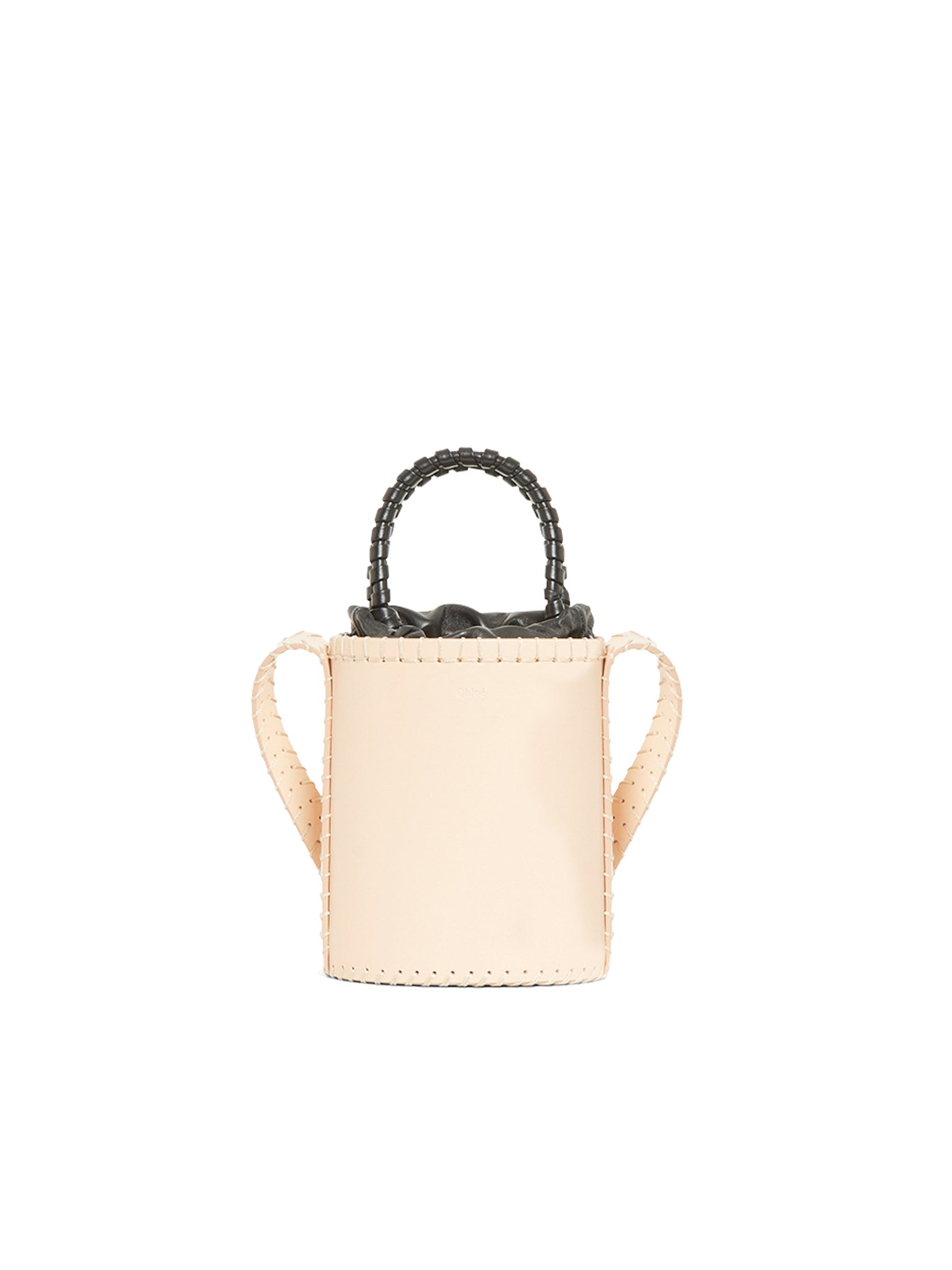 Petit sac seau Louela en cuir - Blossom Beige