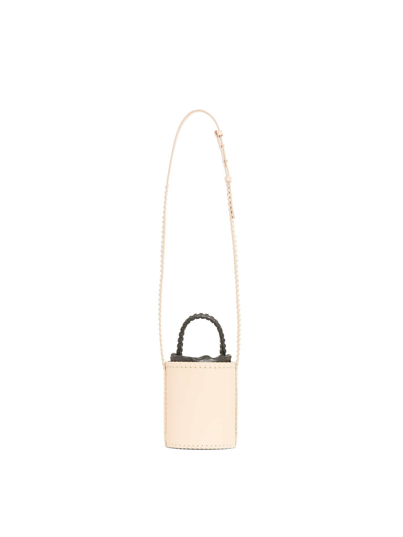 Petit sac seau Louela en cuir - Blossom Beige