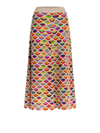 Jupe style écailles en cachemire - Multicolor
