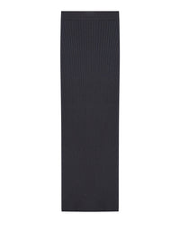 Jupe en tricot côtelé de laine et cachemire - Bleu Nuit Foncé