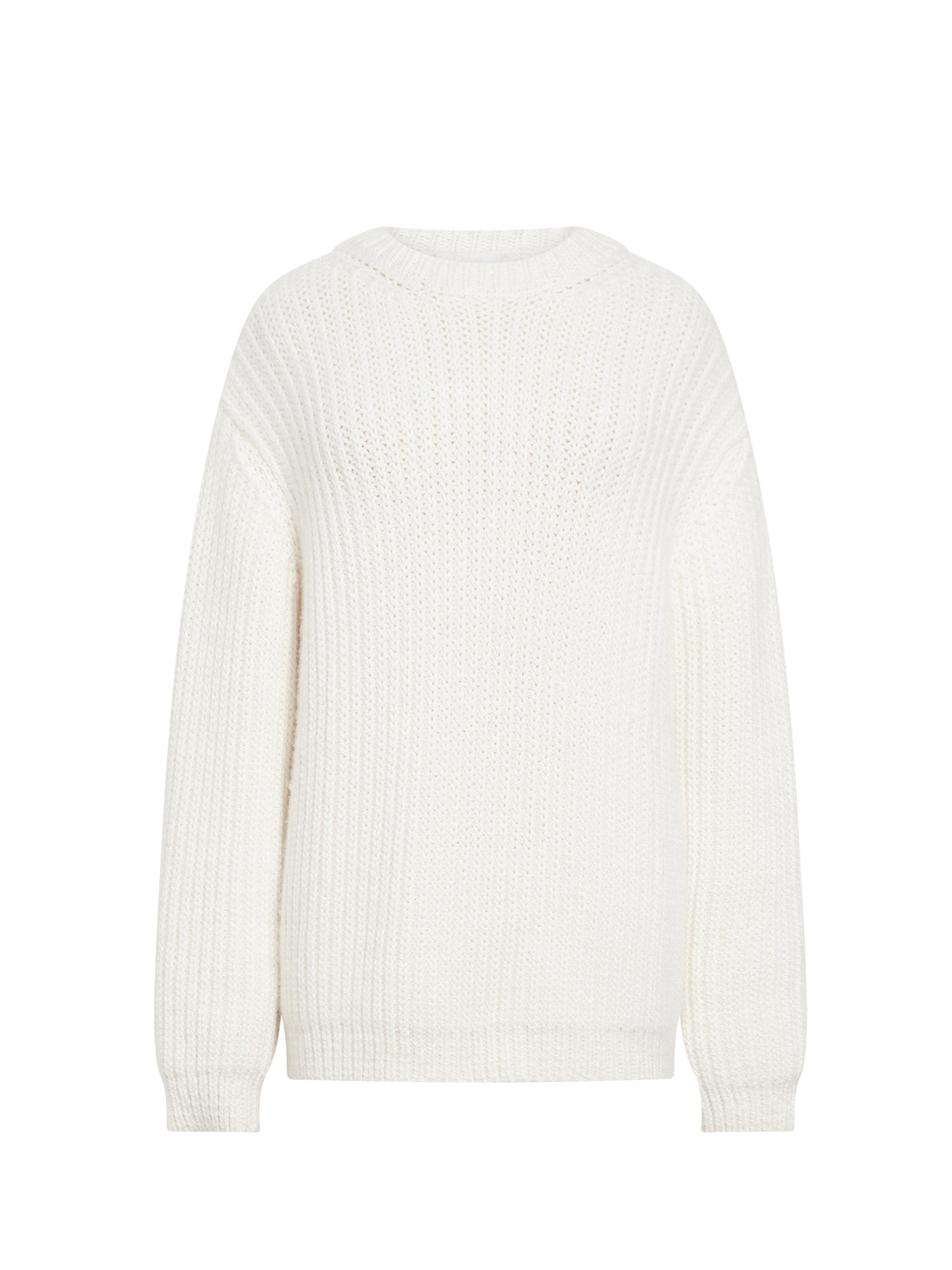 Pull en grosse maille de cachemire - Blanc Naturel