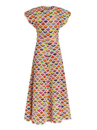 Robe sans manche à écailles en cachemire - Multicolor