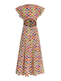 Robe sans manche à écailles en cachemire - Multicolor