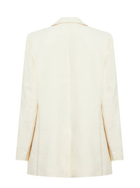 Veste croisée en lin - Seedpearl Beige