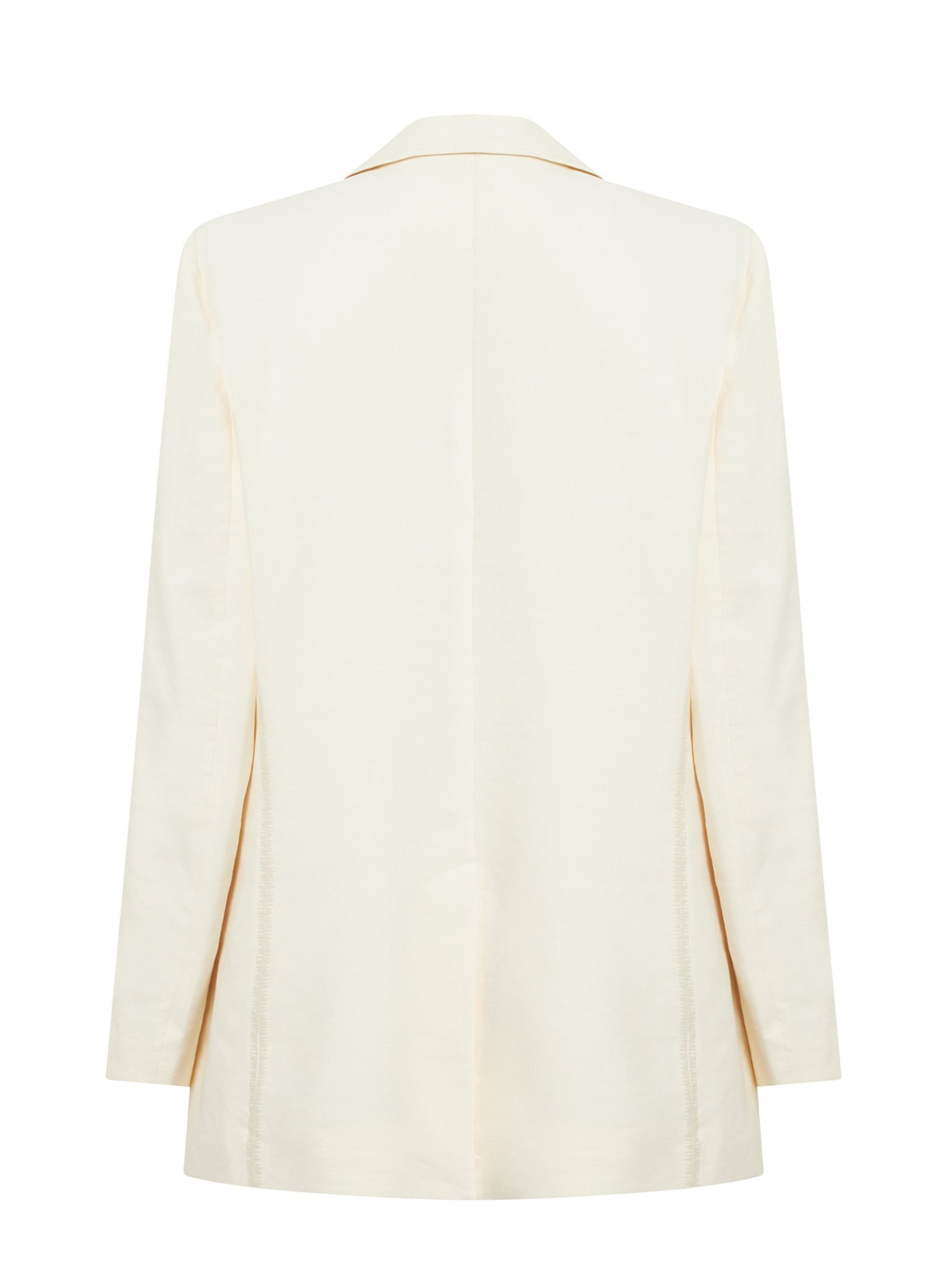 Veste croisée en lin - Seedpearl Beige