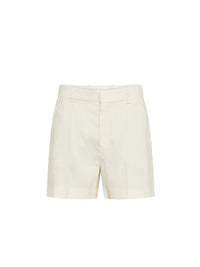 Short en sergé de soie et lin biologique - Beige Perle de Graine