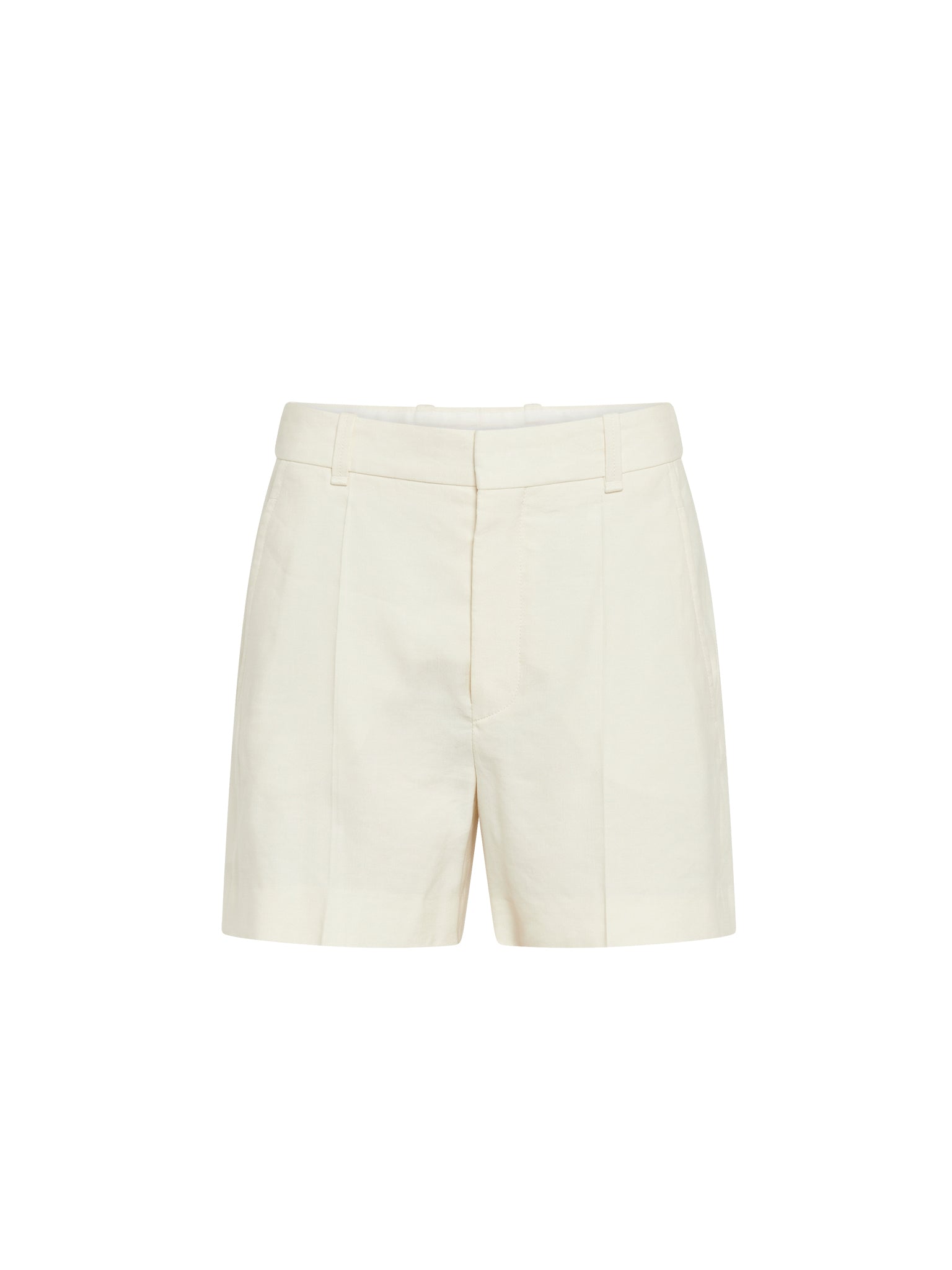 Short en sergé de soie et lin biologique - Beige Perle de Graine