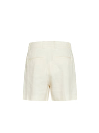 Short en sergé de soie et lin biologique - Beige Perle de Graine