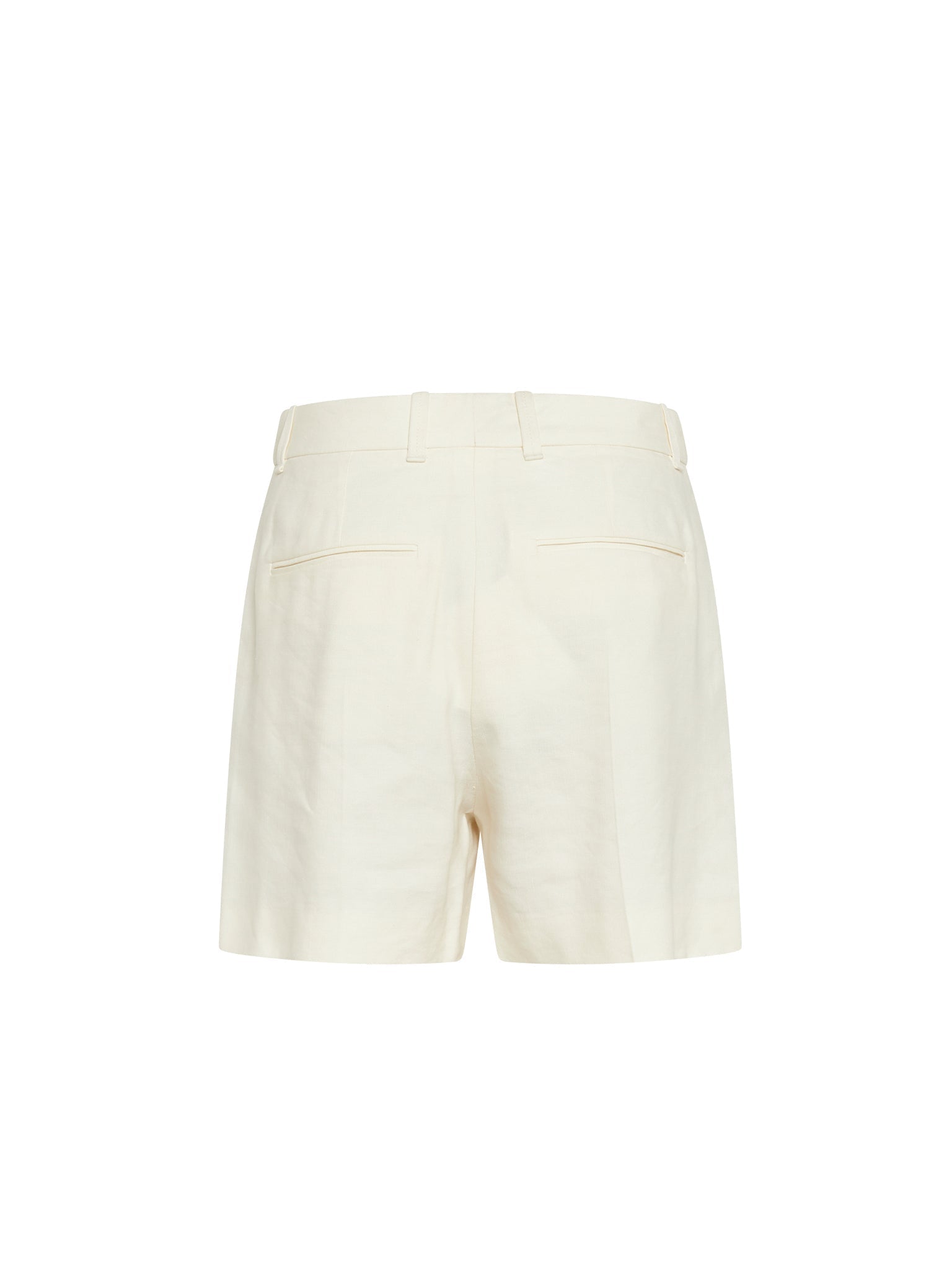 Short en sergé de soie et lin biologique - Beige Perle de Graine