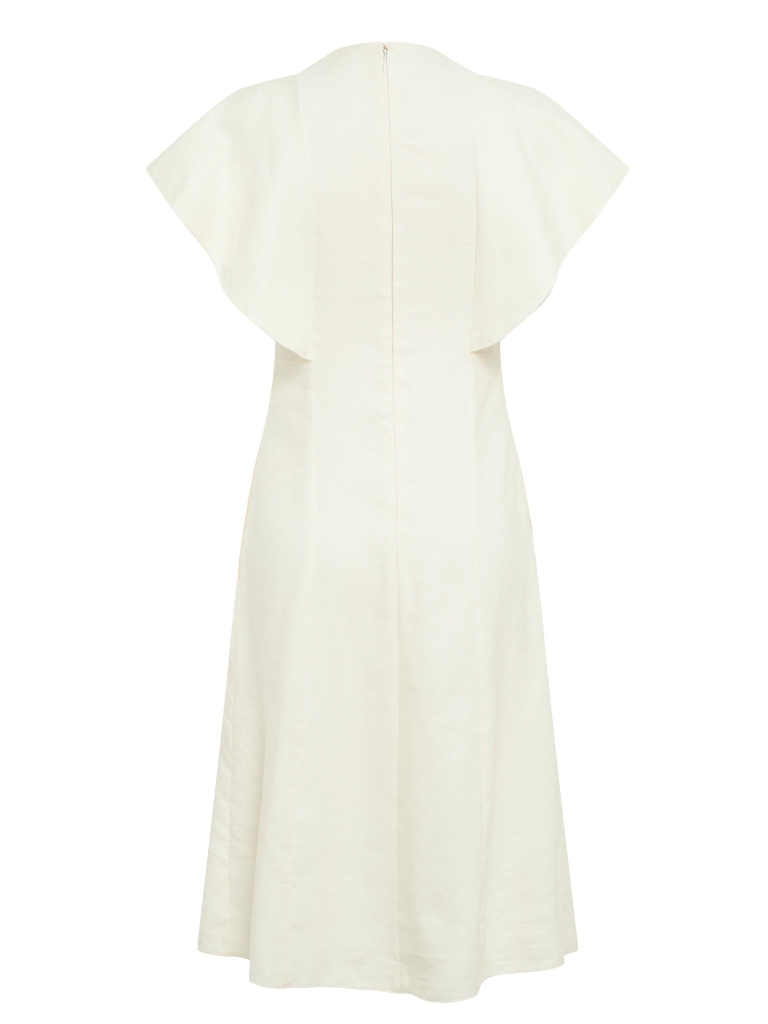 Robe courte smockée en lin - Seedpearl Beige