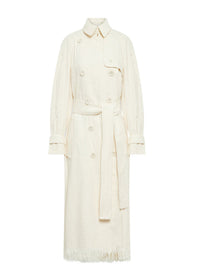 Manteau long boutonné en soie - Vanilla Ice