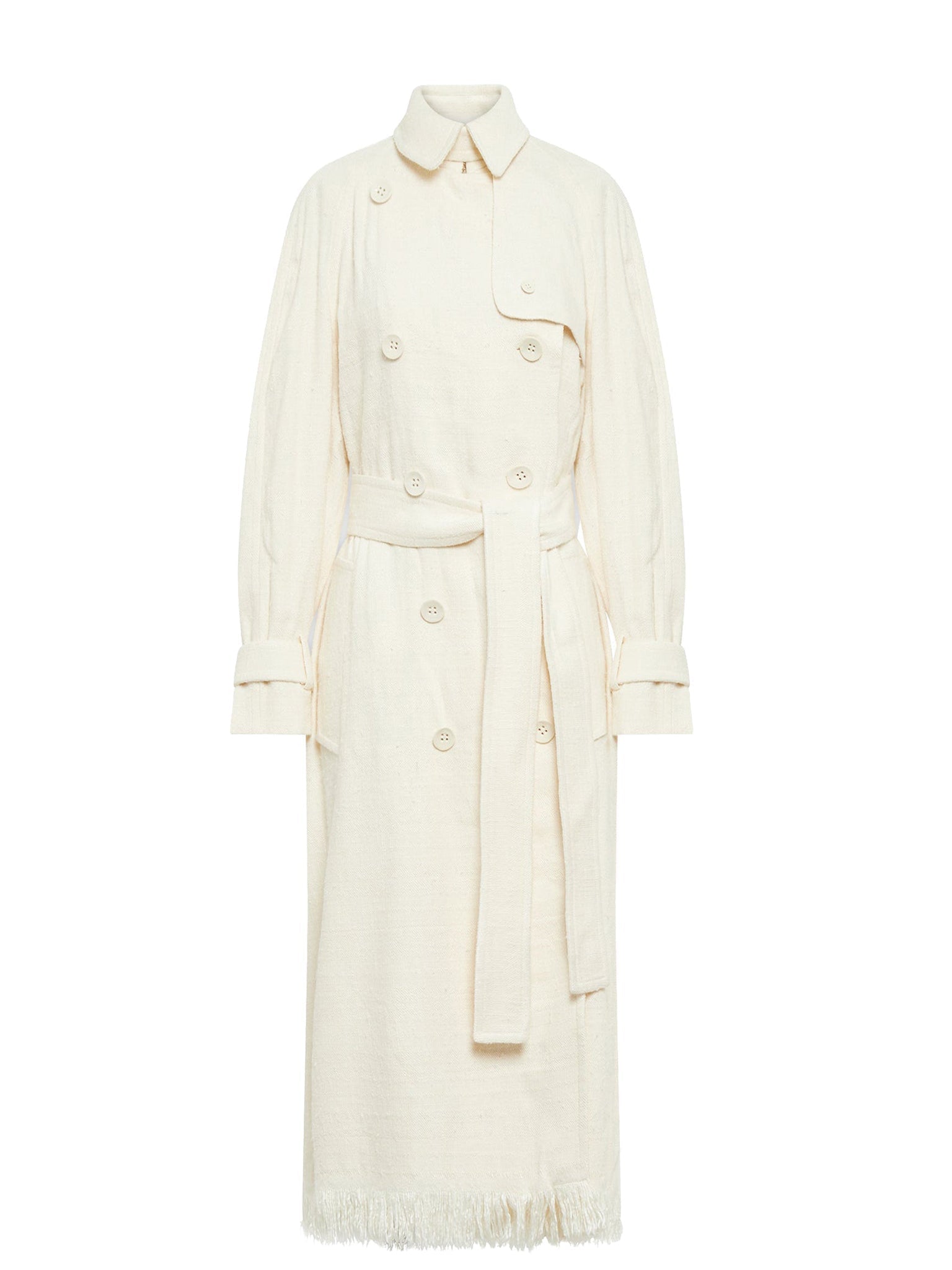 Manteau long boutonné en soie - Vanilla Ice