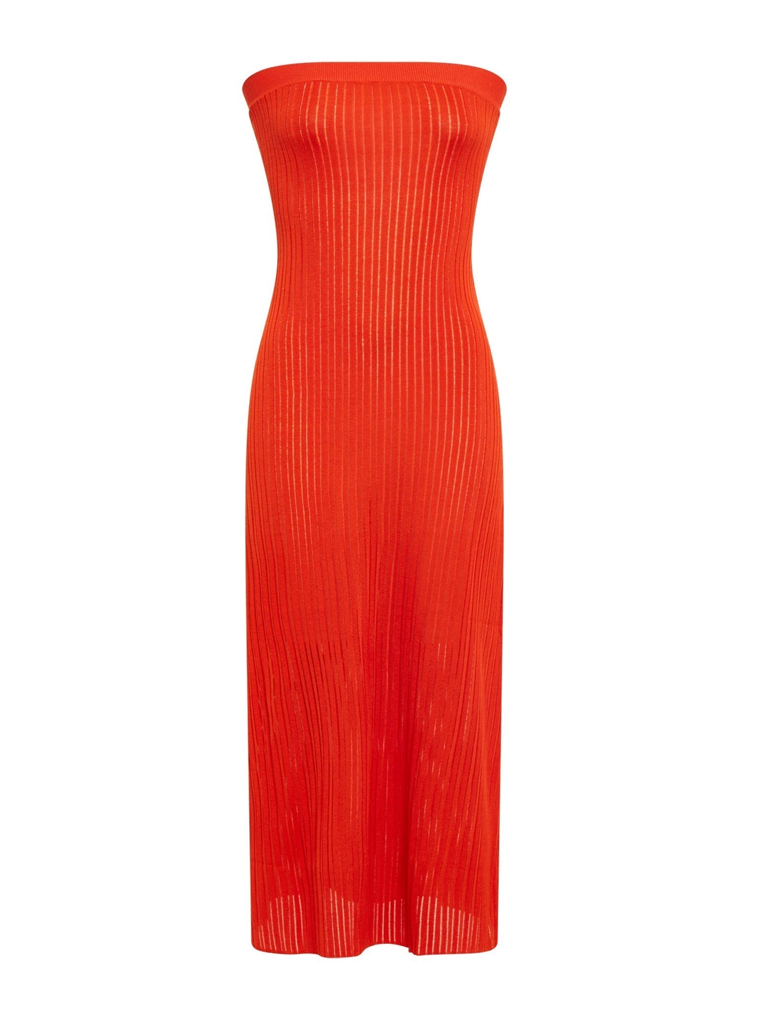Robe bustier côtelée en soie - Loving Orange