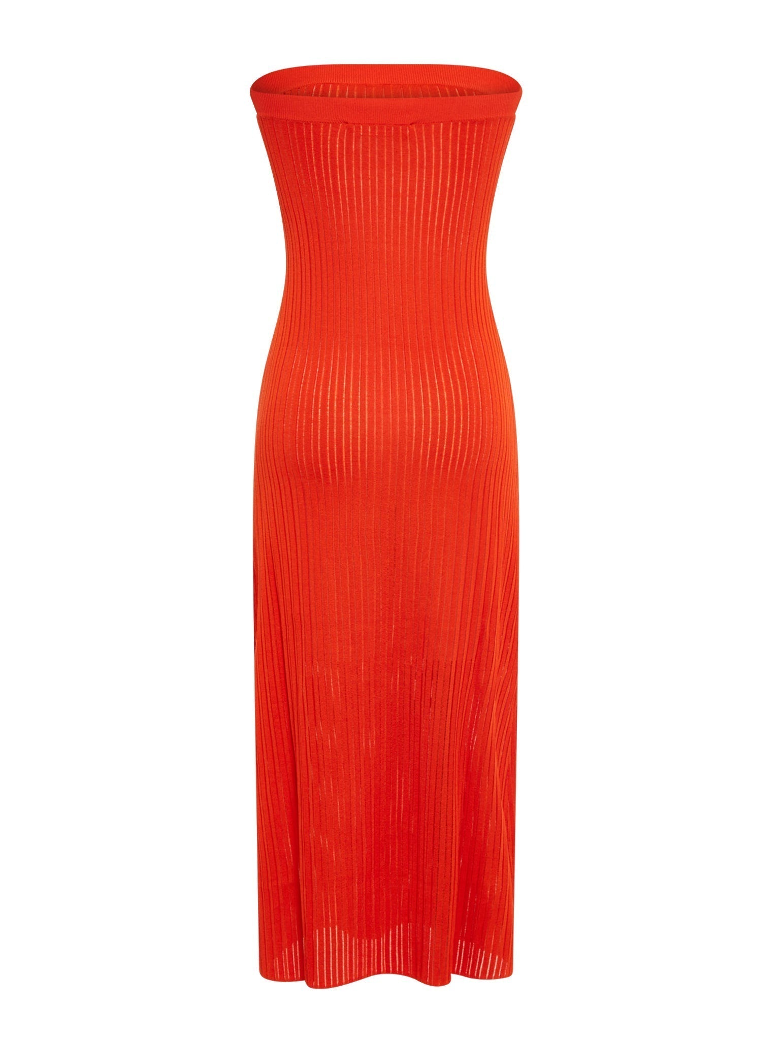 Robe bustier côtelée en soie - Loving Orange