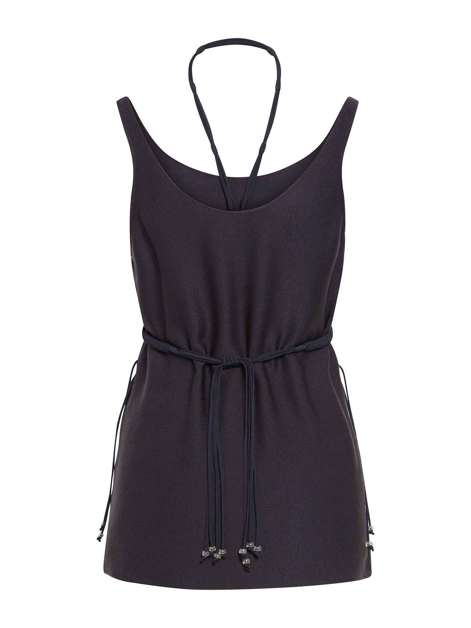 Débardeur bijou sans manches en soie - Ink Navy