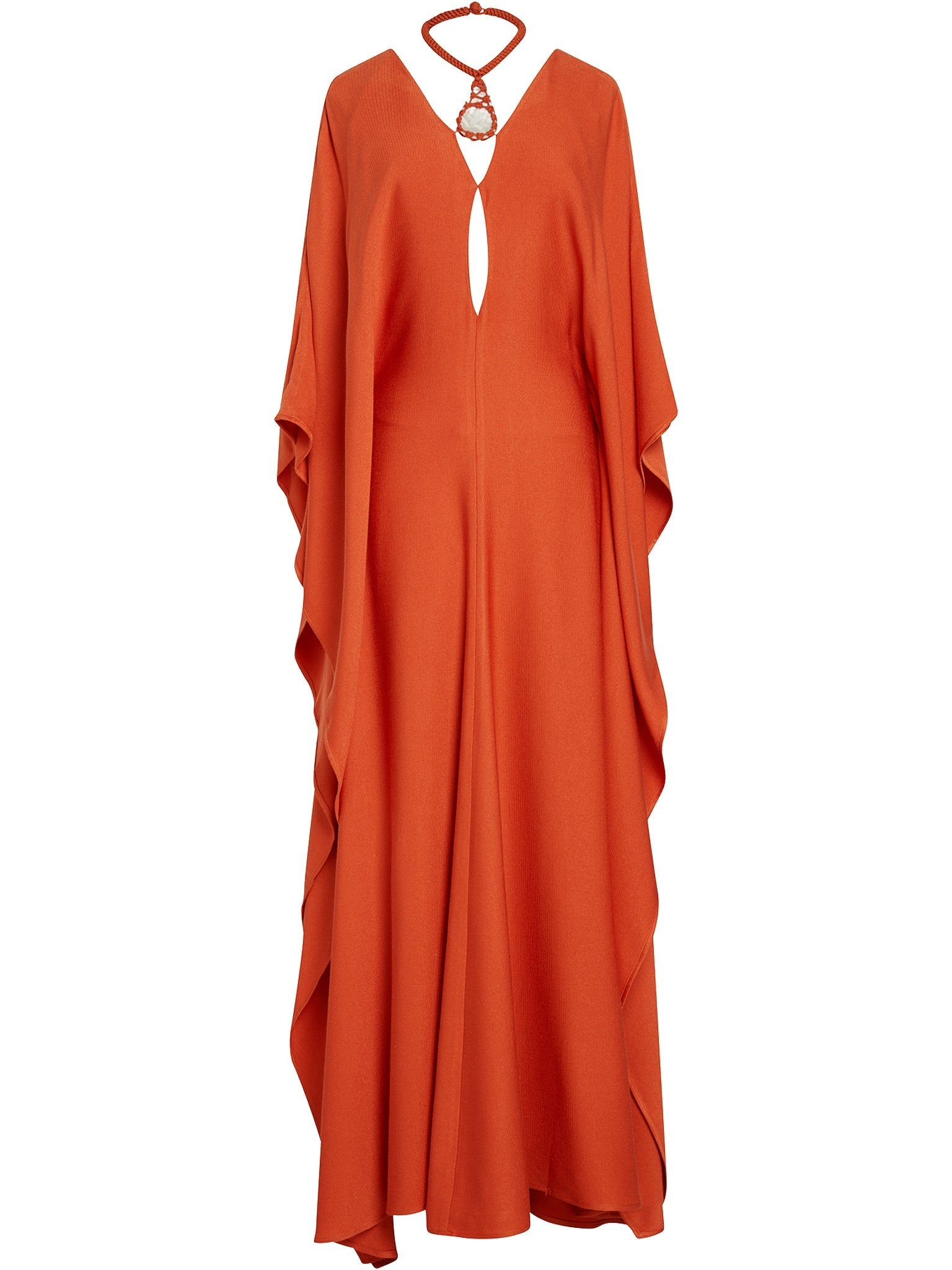 Robe caftan longue en soie - Baroque Orange