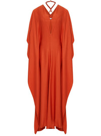 Robe caftan longue en soie - Baroque Orange