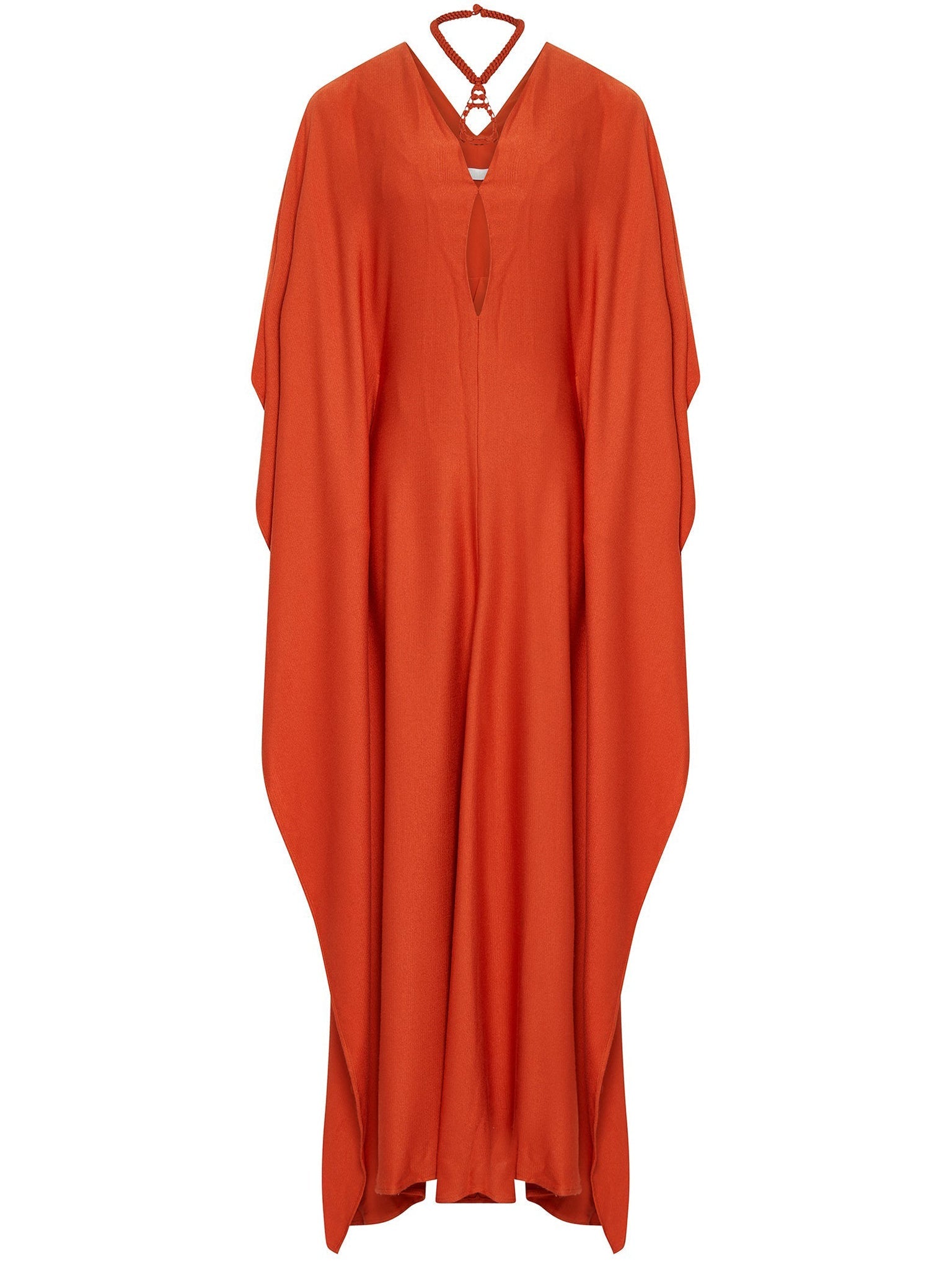 Robe caftan longue en soie - Baroque Orange