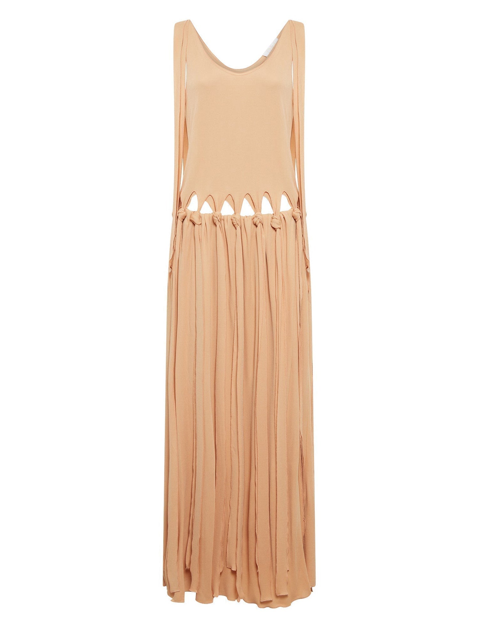 Robe longue à nœuds ajourés - Smoked Ochre