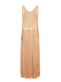 Robe longue à nœuds ajourés - Smoked Ochre