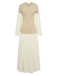 Robe en voile de soie et lin - Lait Iconique