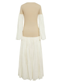Robe en voile de soie et lin - Lait Iconique