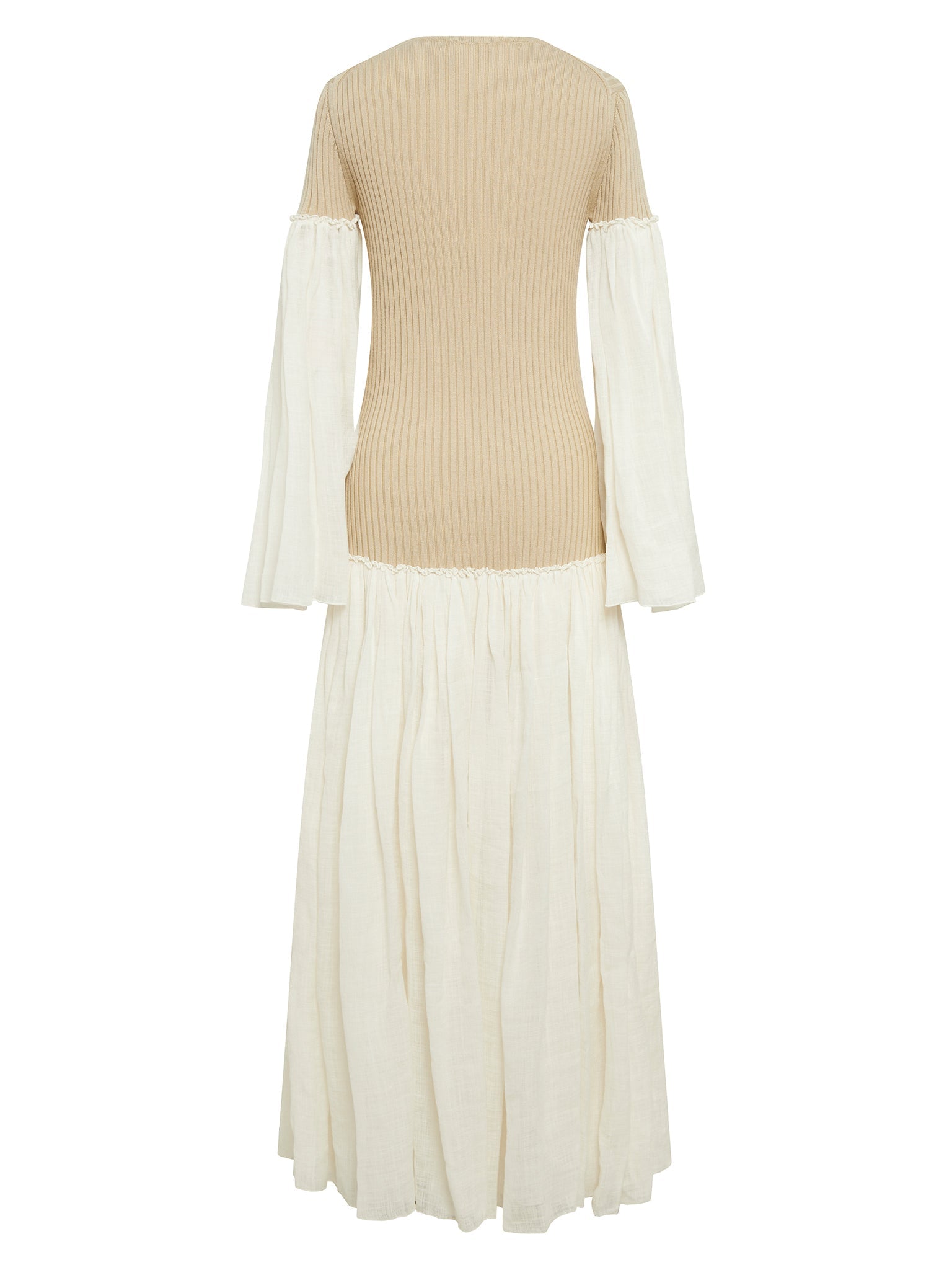 Robe en voile de soie et lin - Lait Iconique