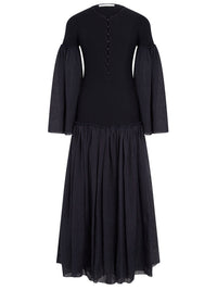 Robe longue décolleté boutonné en lin - Ink Navy