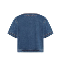 Top sans manches en denim - Truly Navy