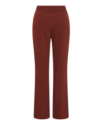 Pantalon à pince et surpiqures contrastées - Hot Tan