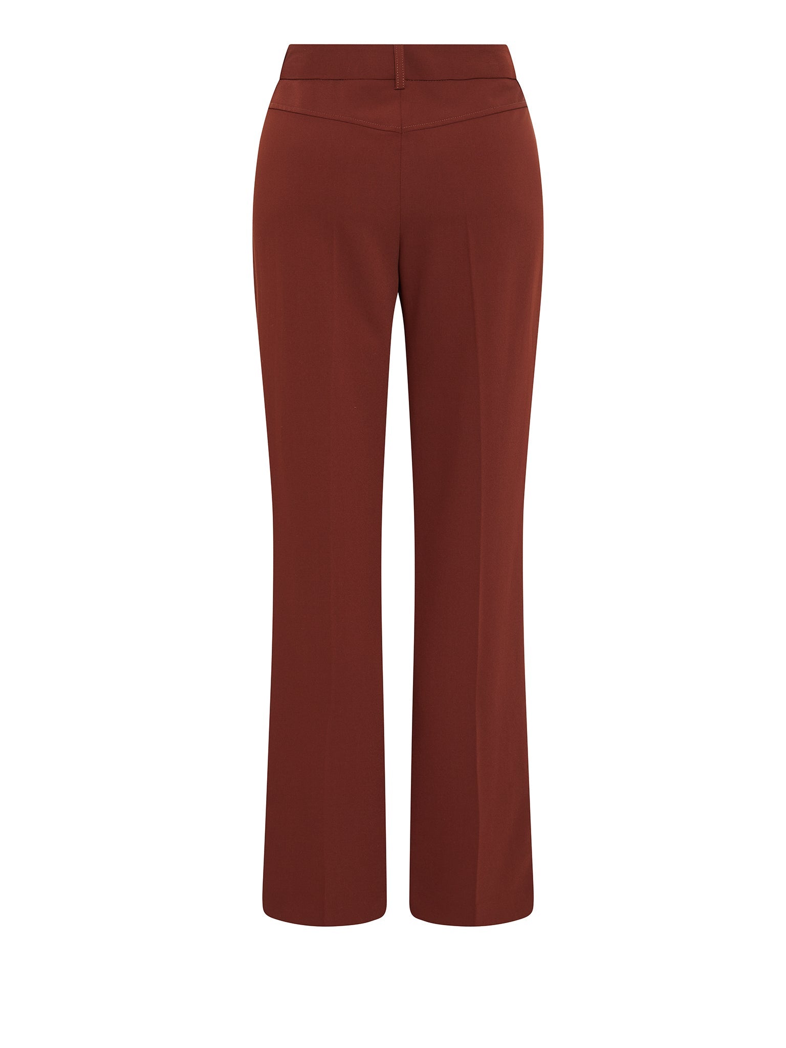 Pantalon à pince et surpiqures contrastées - Hot Tan