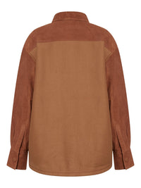 Veste chemise bi matière - Copper Brown