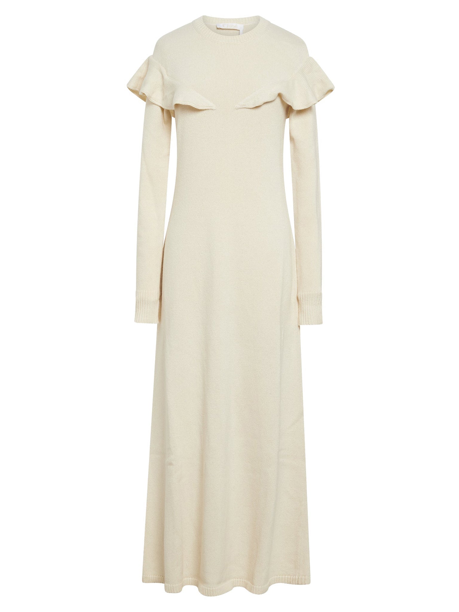 Robe en cachemire recyclé - Poudre Blanche