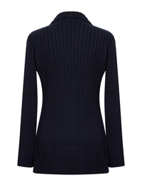 Veste style blazer en laine - Navy