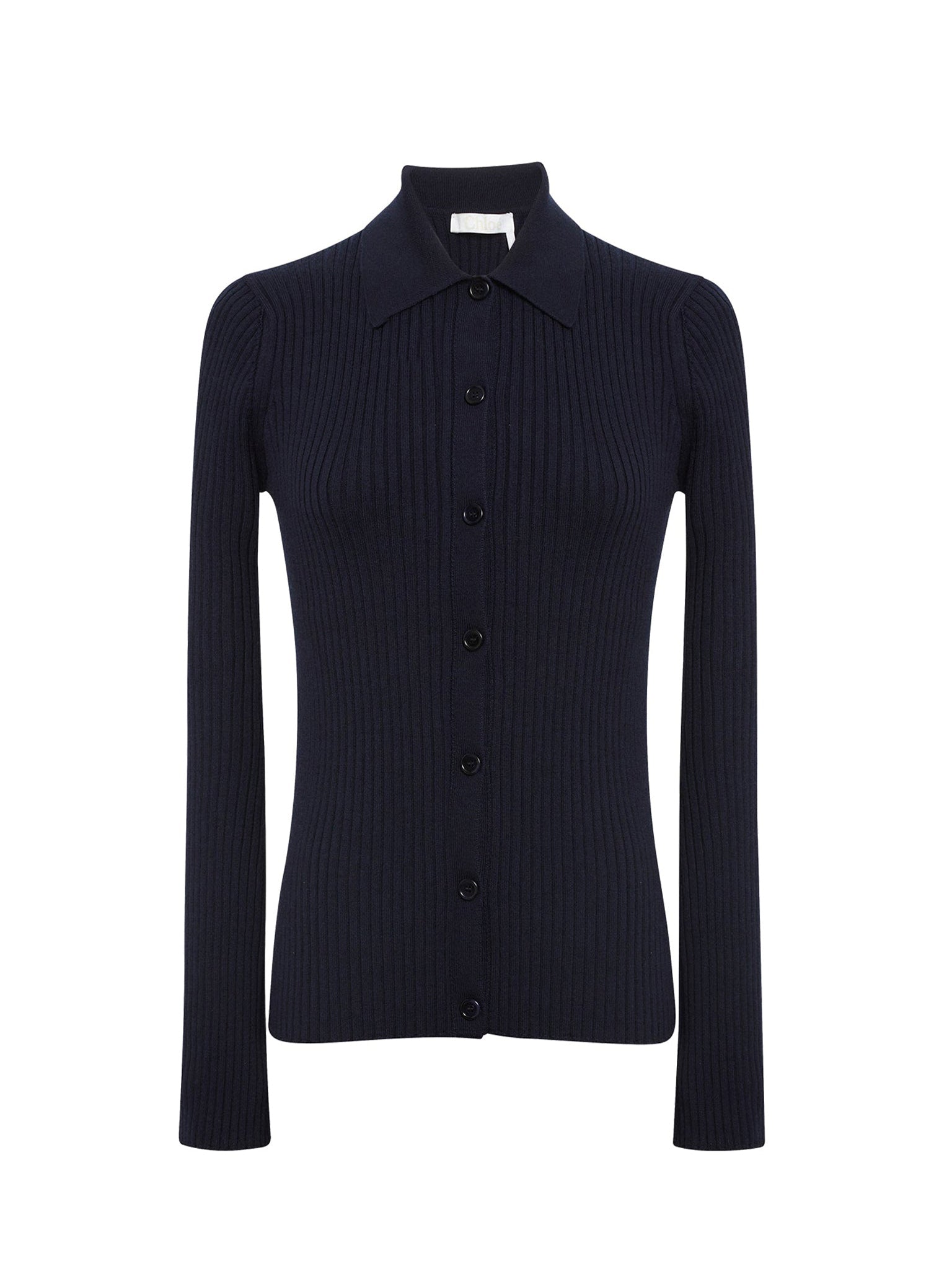Cardigan ajusté en laine - Navy
